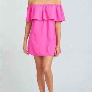 Show Me Your Mumu Small Hot Pink Off the Shoulder Blouse